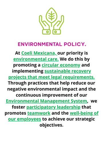 Good environmental practices in the plant